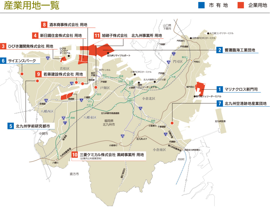 産業用地一覧図